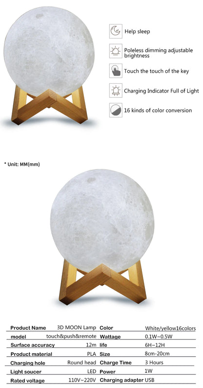 Luminaria Lua Cheia 3D