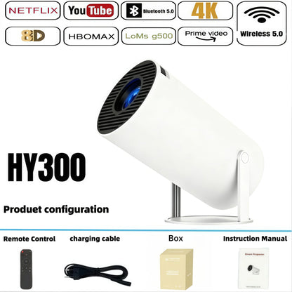 Projetor Portátil HY300 Smart 4K