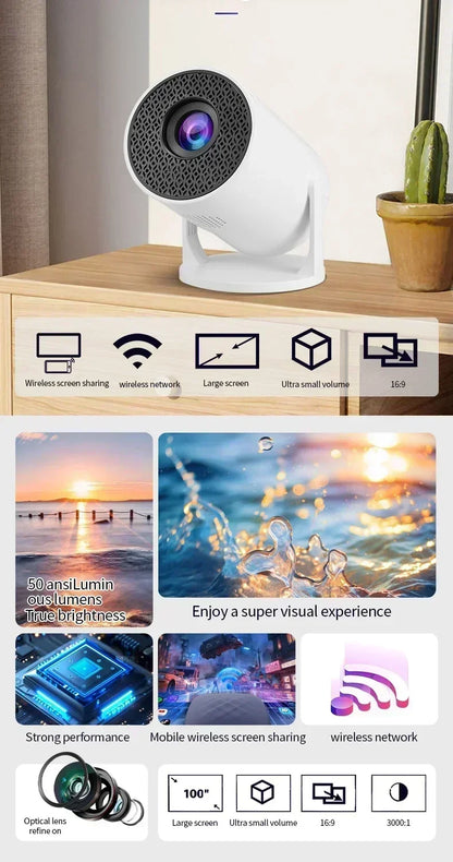 Projetor Portátil HY300 Smart 4K
