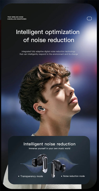 Fone de Ouvido Bluetooth com Tela Touch