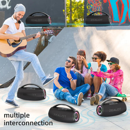 Caixa de Som Boombox - ZEALOT-S97 80W Bluetooth