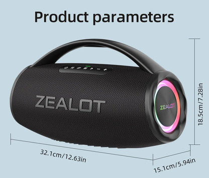 Caixa de Som Boombox - ZEALOT-S97 80W Bluetooth