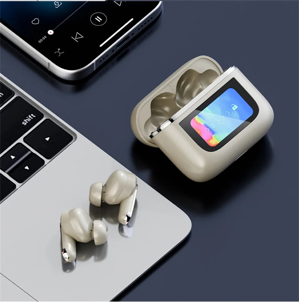 Fone de Ouvido Bluetooth com Tela Touch