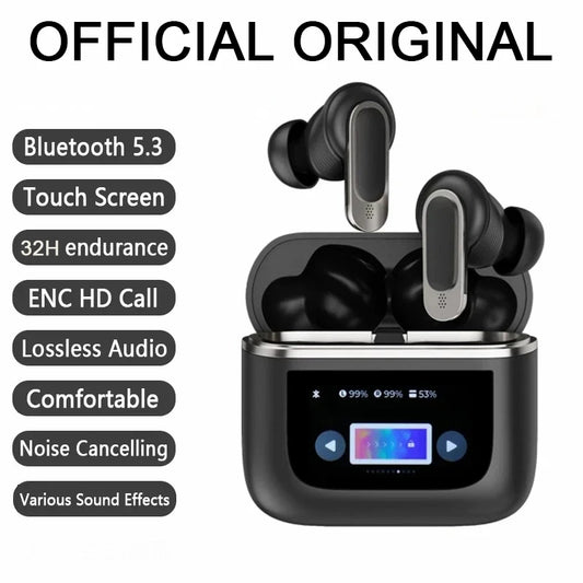 Fone de Ouvido Bluetooth com Tela Touch