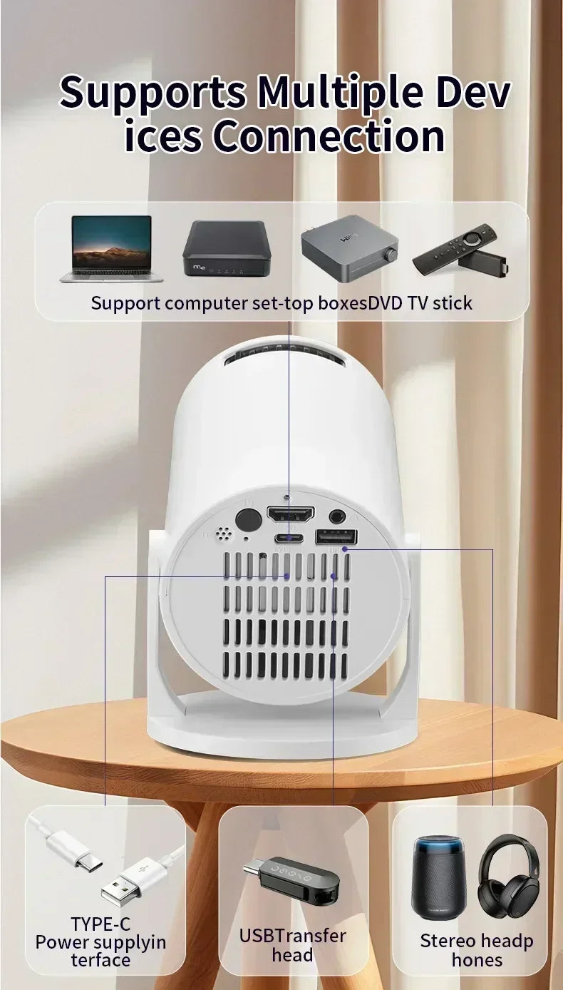 Projetor Portátil HY300 Smart 4K