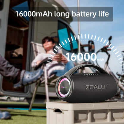 Caixa de Som Boombox - ZEALOT-S97 80W Bluetooth