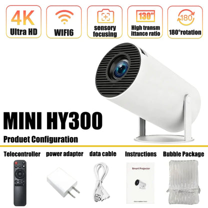 Projetor Portátil HY300 Smart 4K