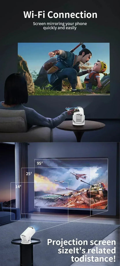 Projetor Portátil HY300 Smart 4K